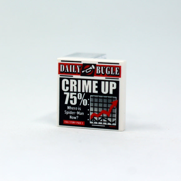 Newspaper - Crime Up 75% - 2x2 Tile
