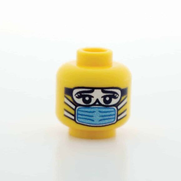 Blue Surgical Mask - Goggles - Female - Yellow - 20