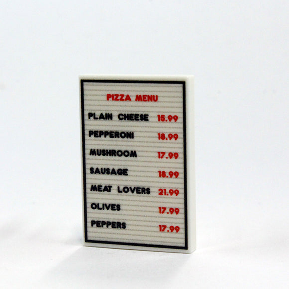 2x3 Classic Menu Board - Pizza Menu