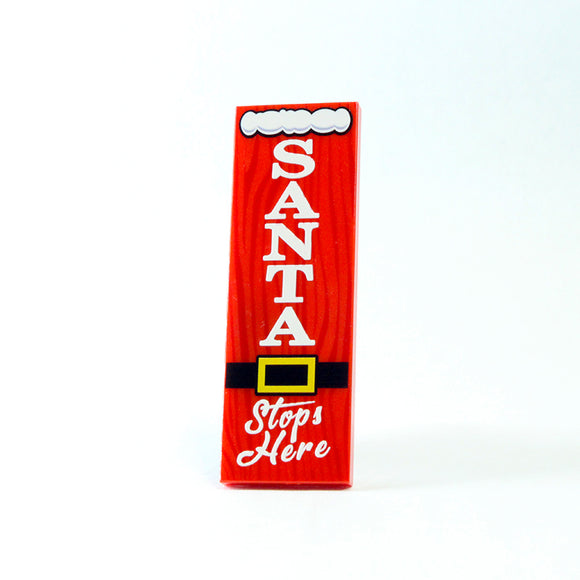 2x6 Door Sign - Red Santa Stop's Here