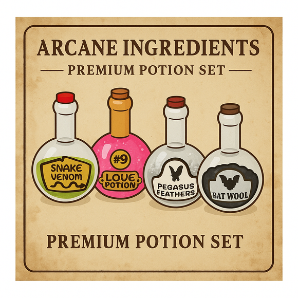 Arcane Ingredients – Premium Potion Set (4-Pack)