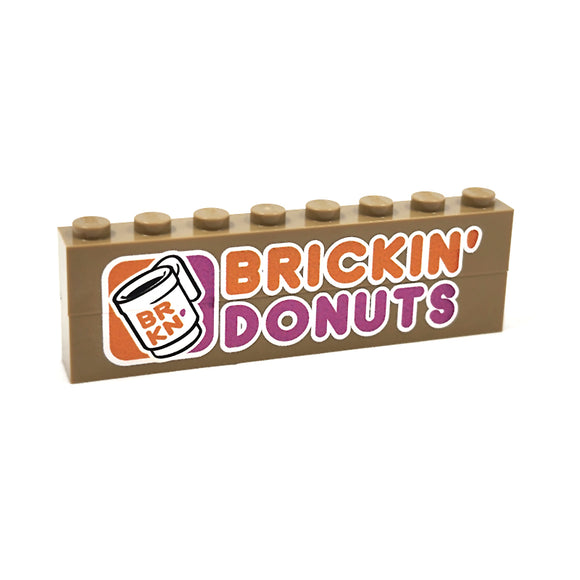 2x1x8 Brickin Donuts Signage - Dark Tan