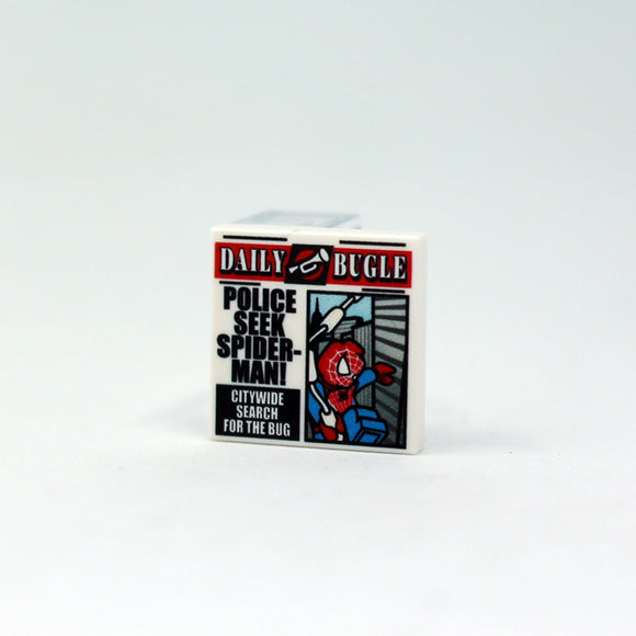 Newspaper - Police Seek Spiderman - 2x2 Tile