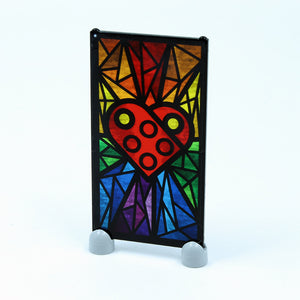 Rainbow Heart - Stained Glass