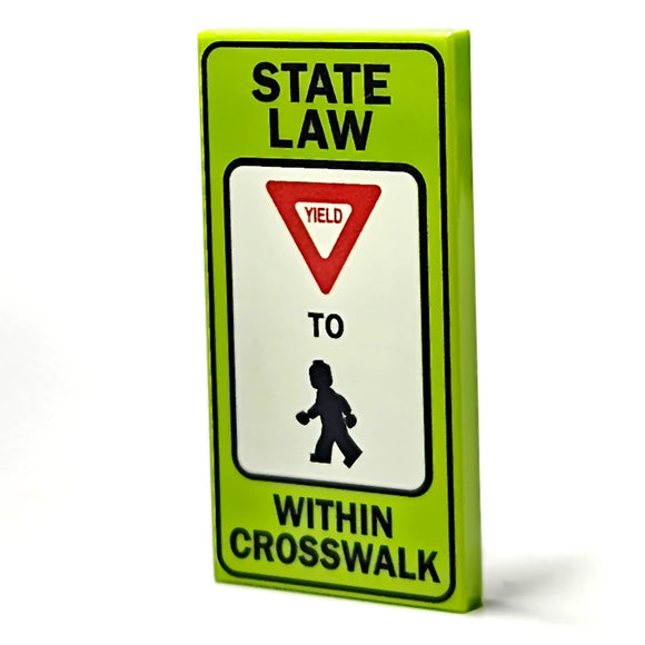 Yield To Pedestrians - 2x4 Tile