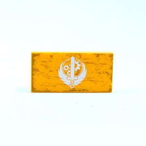 2x4 Fallout Flag - Brotherhood of Steel - Lt Orange