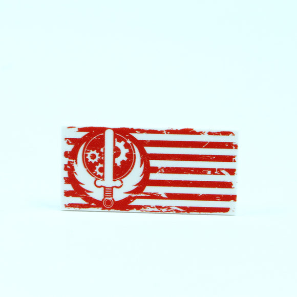 2x4 Fallout Flag - Brotherhood of Steel - Striped