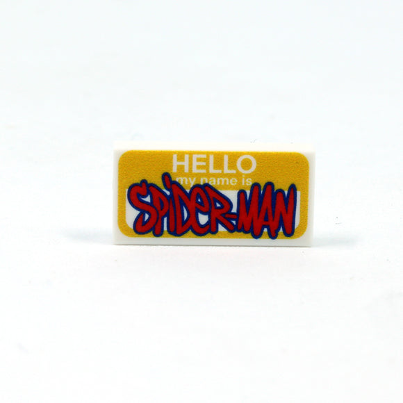 1x2 Hello Sticker - Spiderman