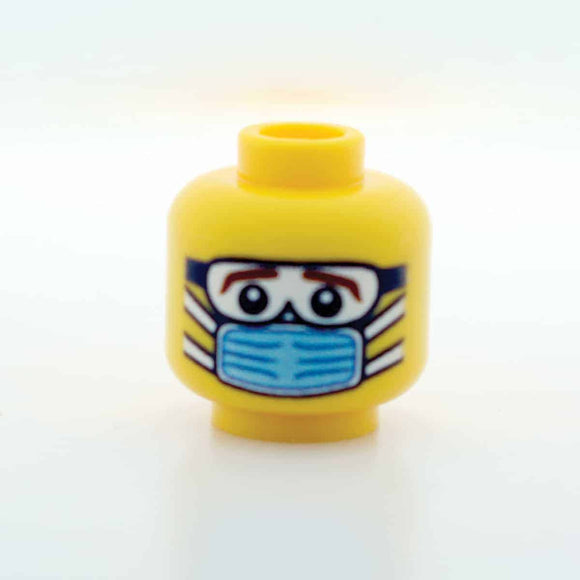 Blue Surgical Mask - Goggles - Male - Yellow