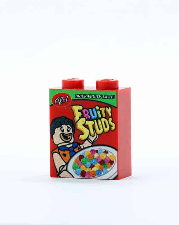 Fruity Studs Cereal Box