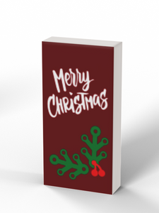1x2 Holiday Greeting Card - Merry Christmas