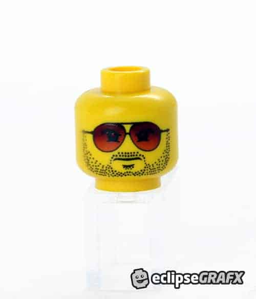 Red Aviator Stubble - Male - Yellow
