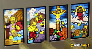 Christian Stained Glass Windows Pack - Yellow